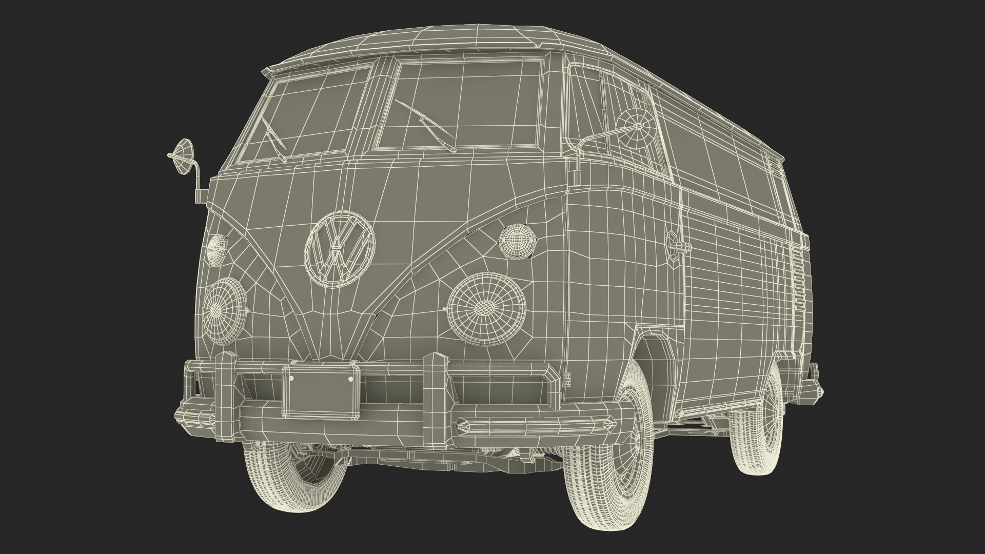 Classic Volkswagen Type 2 Van 3D model