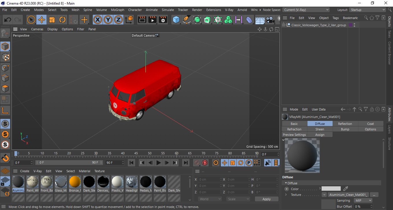 Classic Volkswagen Type 2 Van 3D model