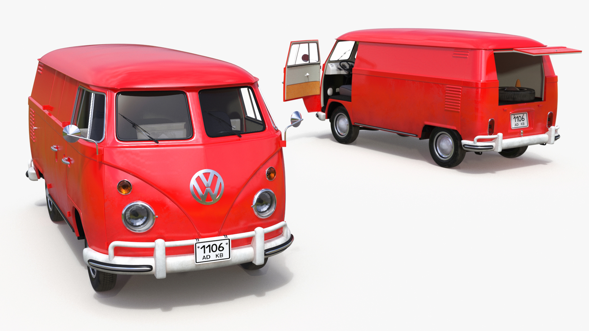 Classic Volkswagen Type 2 Van 3D model