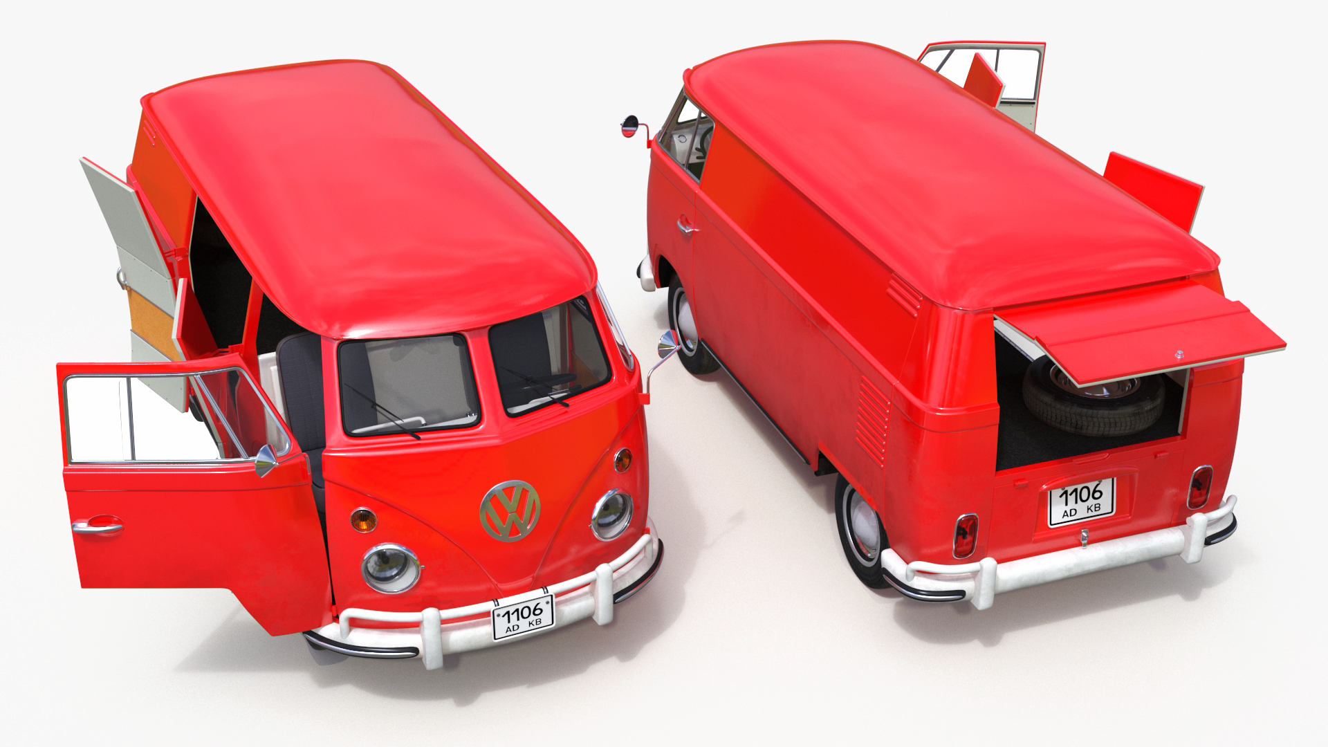 Classic Volkswagen Type 2 Van 3D model