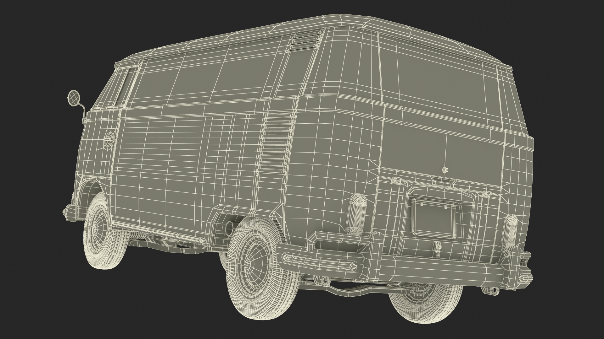 Classic Volkswagen Type 2 Van 3D model