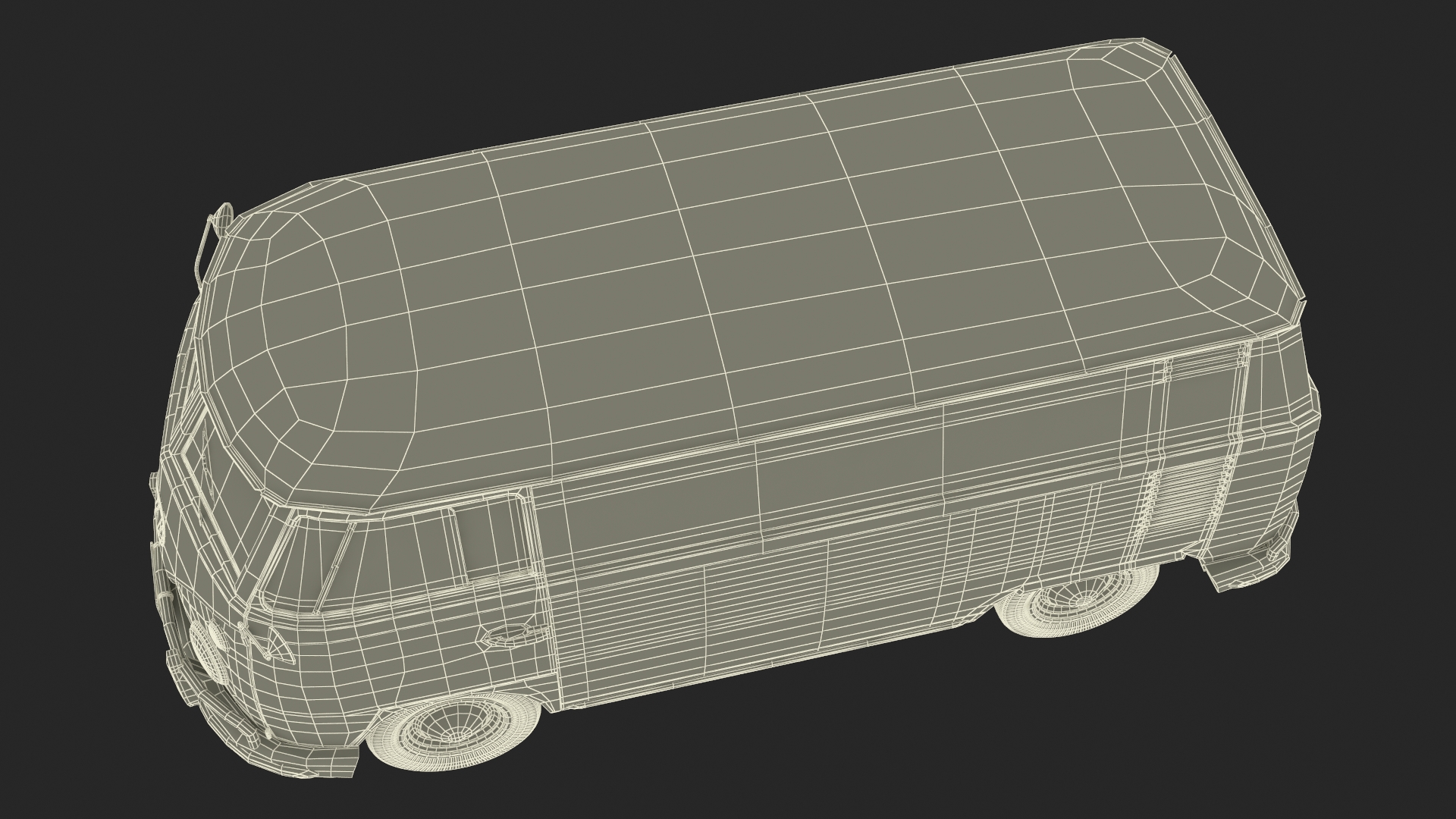 Classic Volkswagen Type 2 Van 3D model
