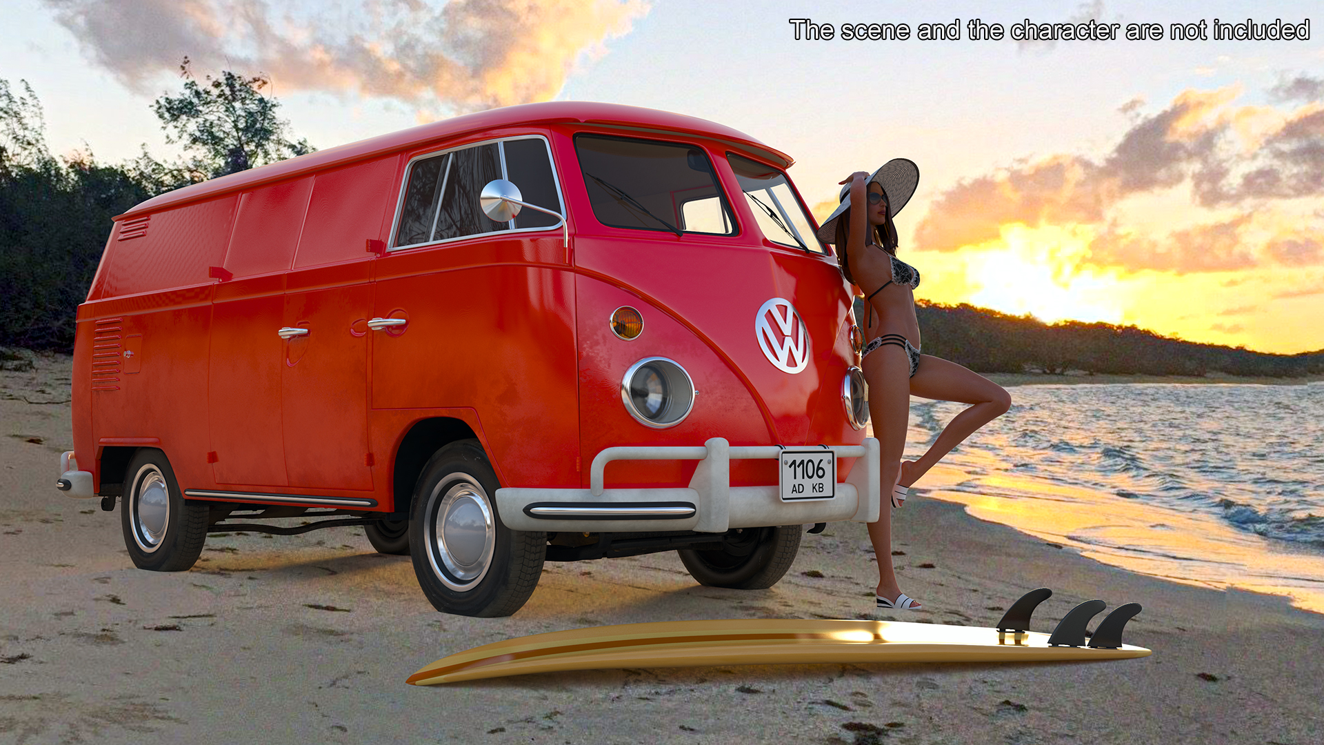 Classic Volkswagen Type 2 Van 3D model
