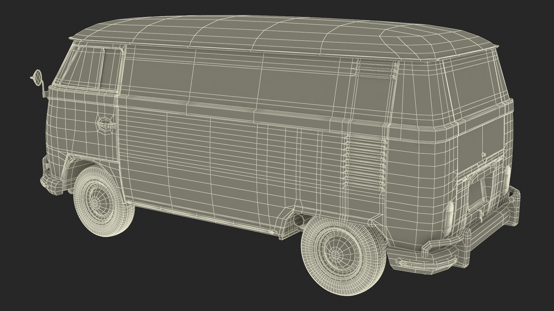 Classic Volkswagen Type 2 Van 3D model