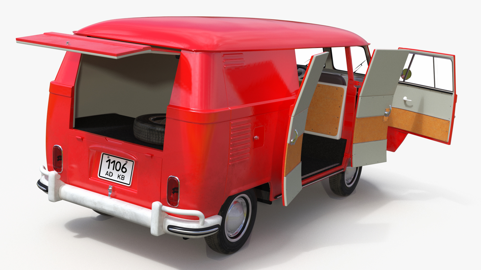 Classic Volkswagen Type 2 Van 3D model