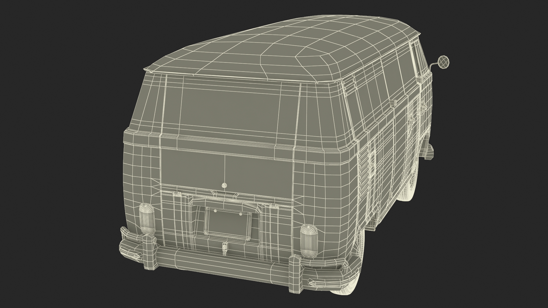 Classic Volkswagen Type 2 Van 3D model