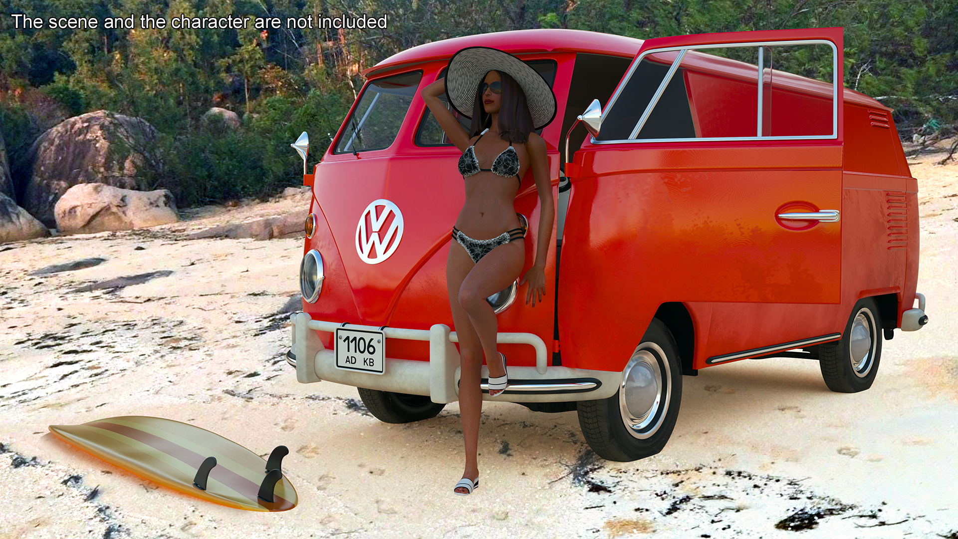 Classic Volkswagen Type 2 Van 3D model