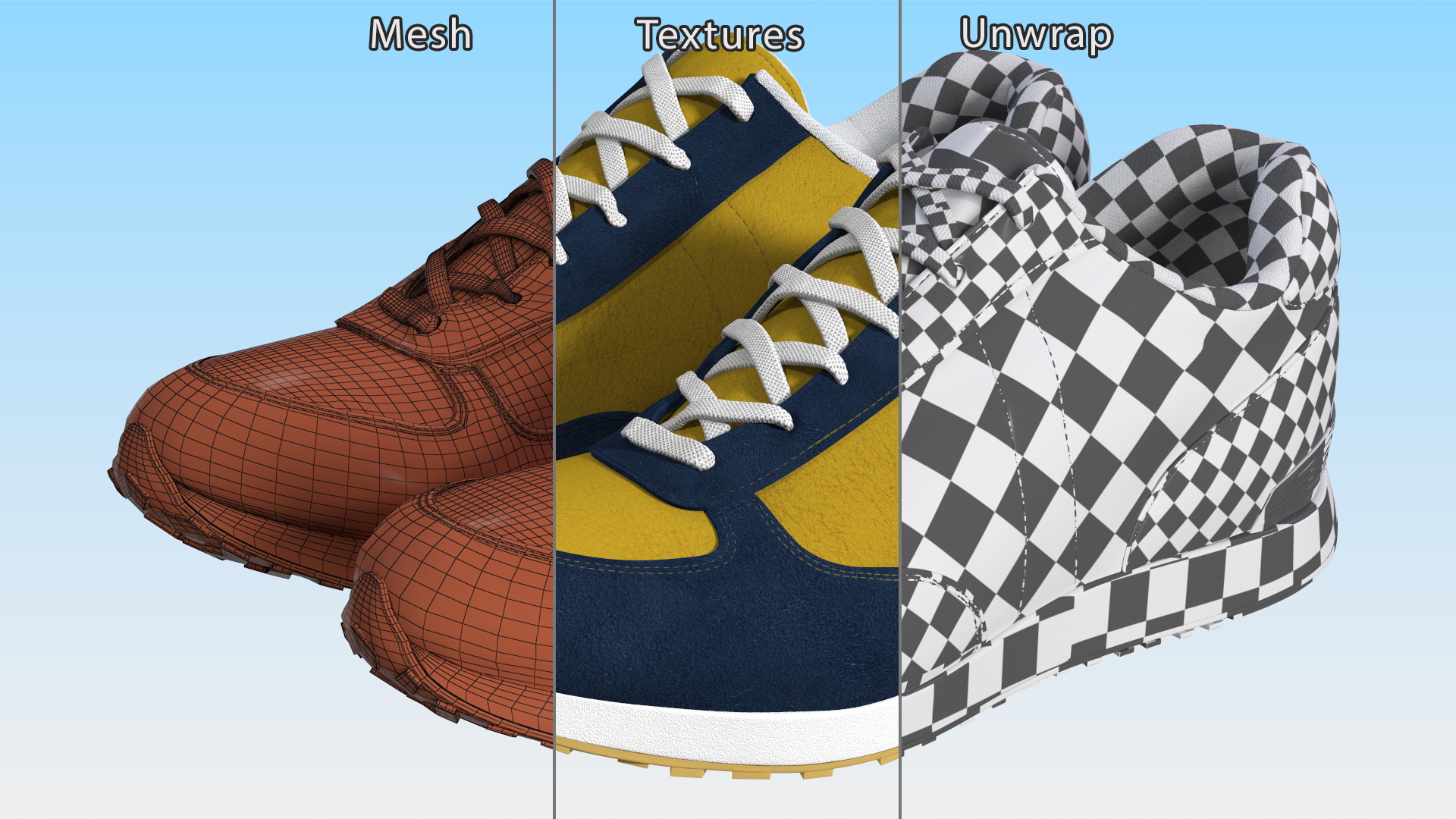 3D model Classic Running Shoes Fur