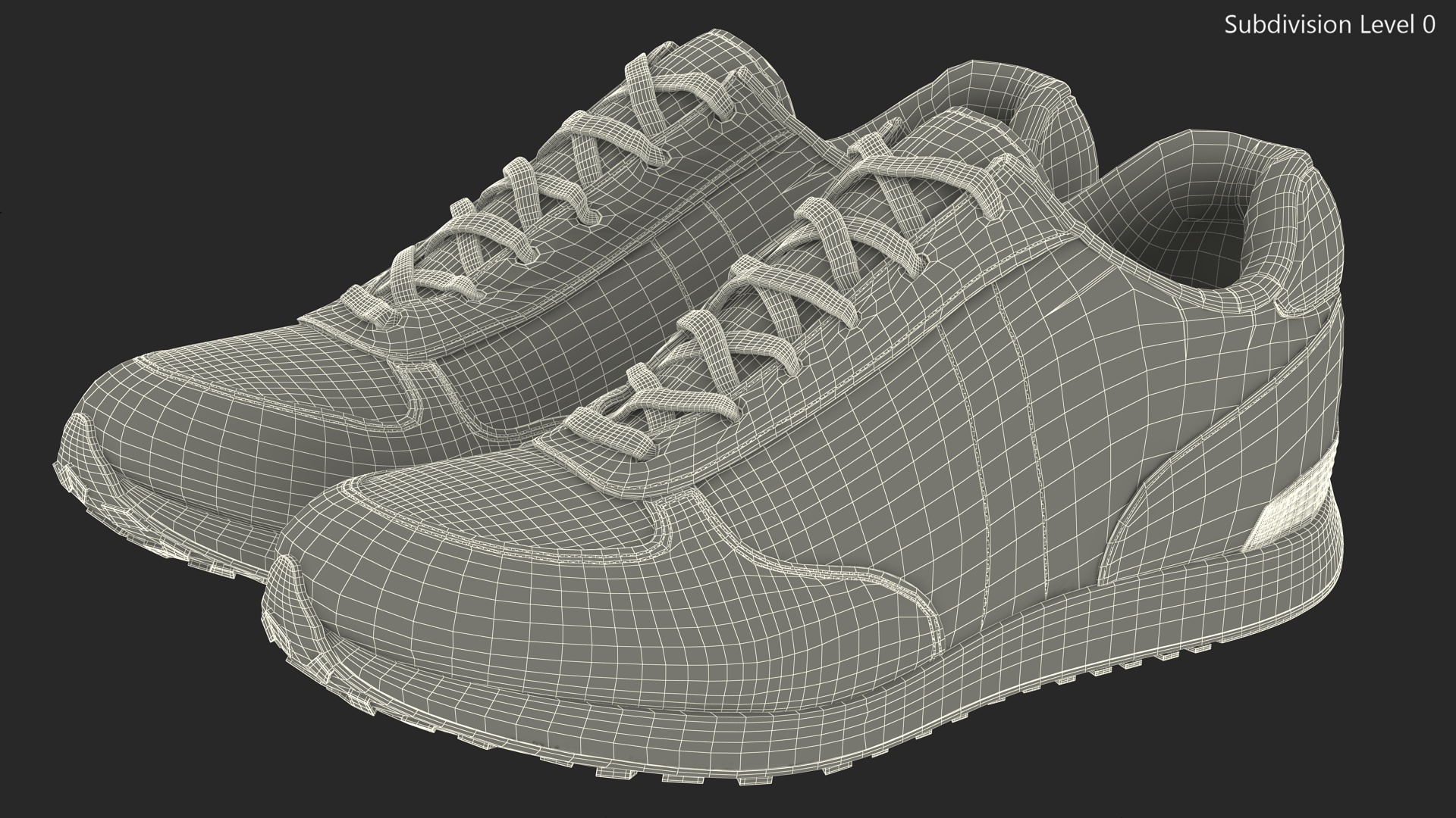 3D model Classic Running Shoes Fur