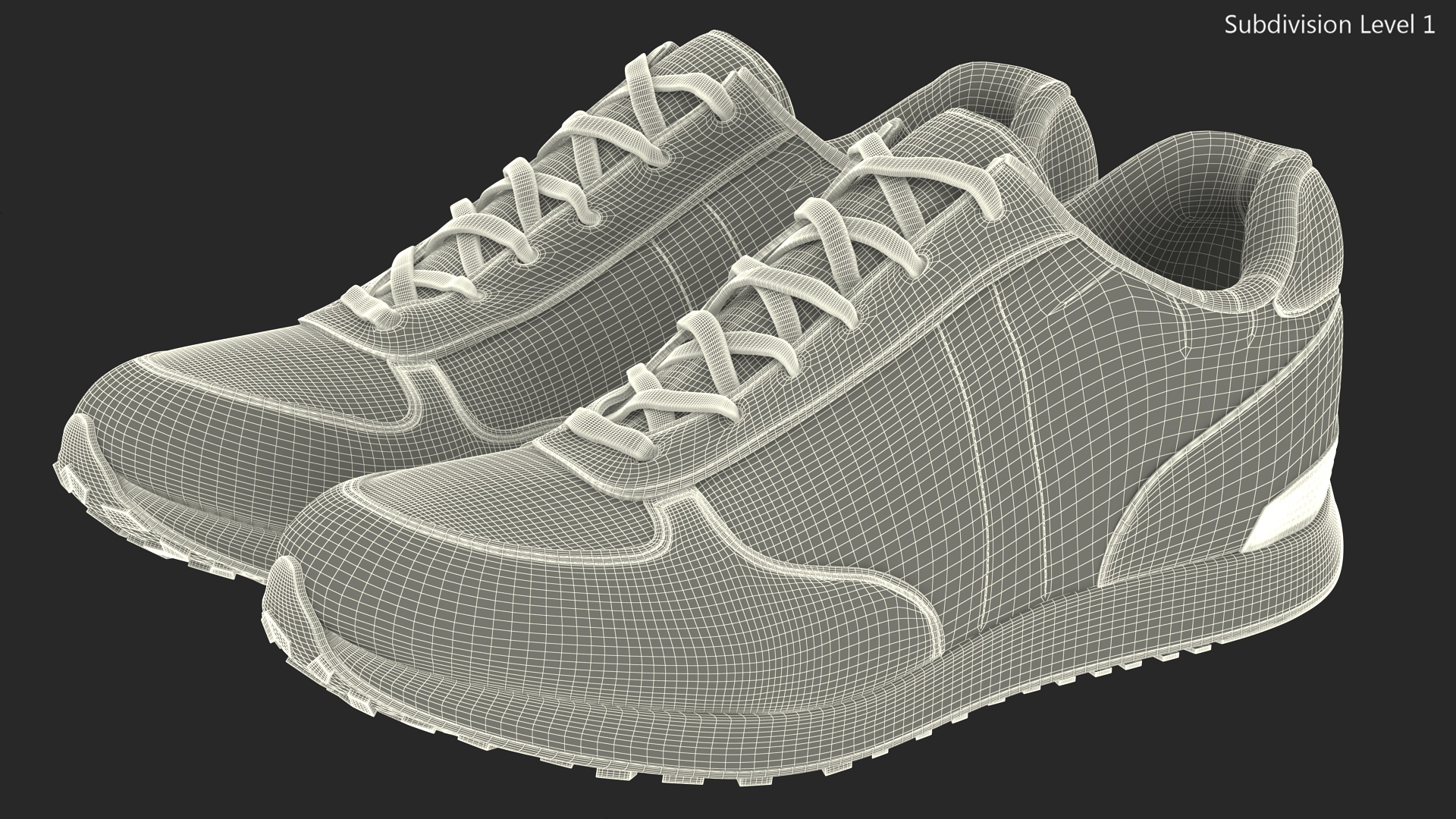 3D model Classic Running Shoes Fur