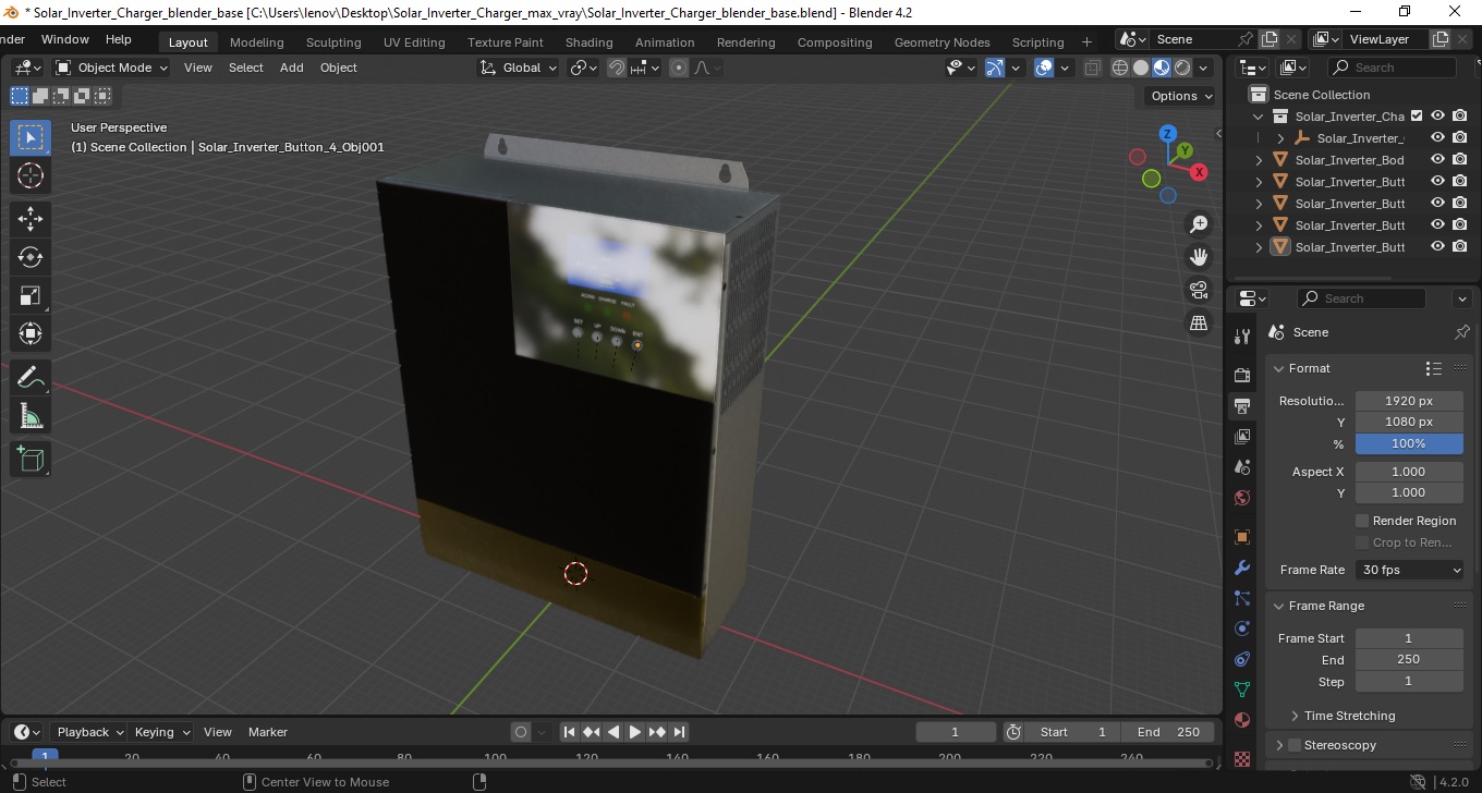 Solar Inverter Charger 3D