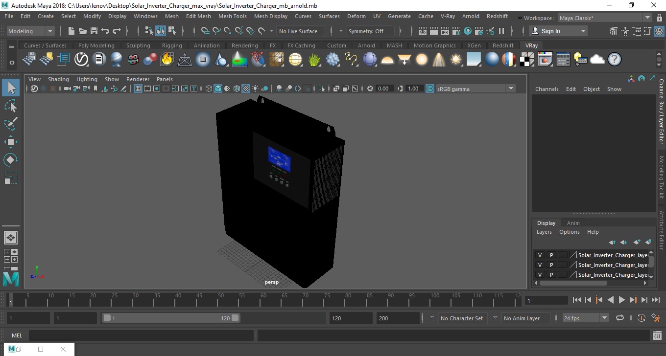 Solar Inverter Charger 3D