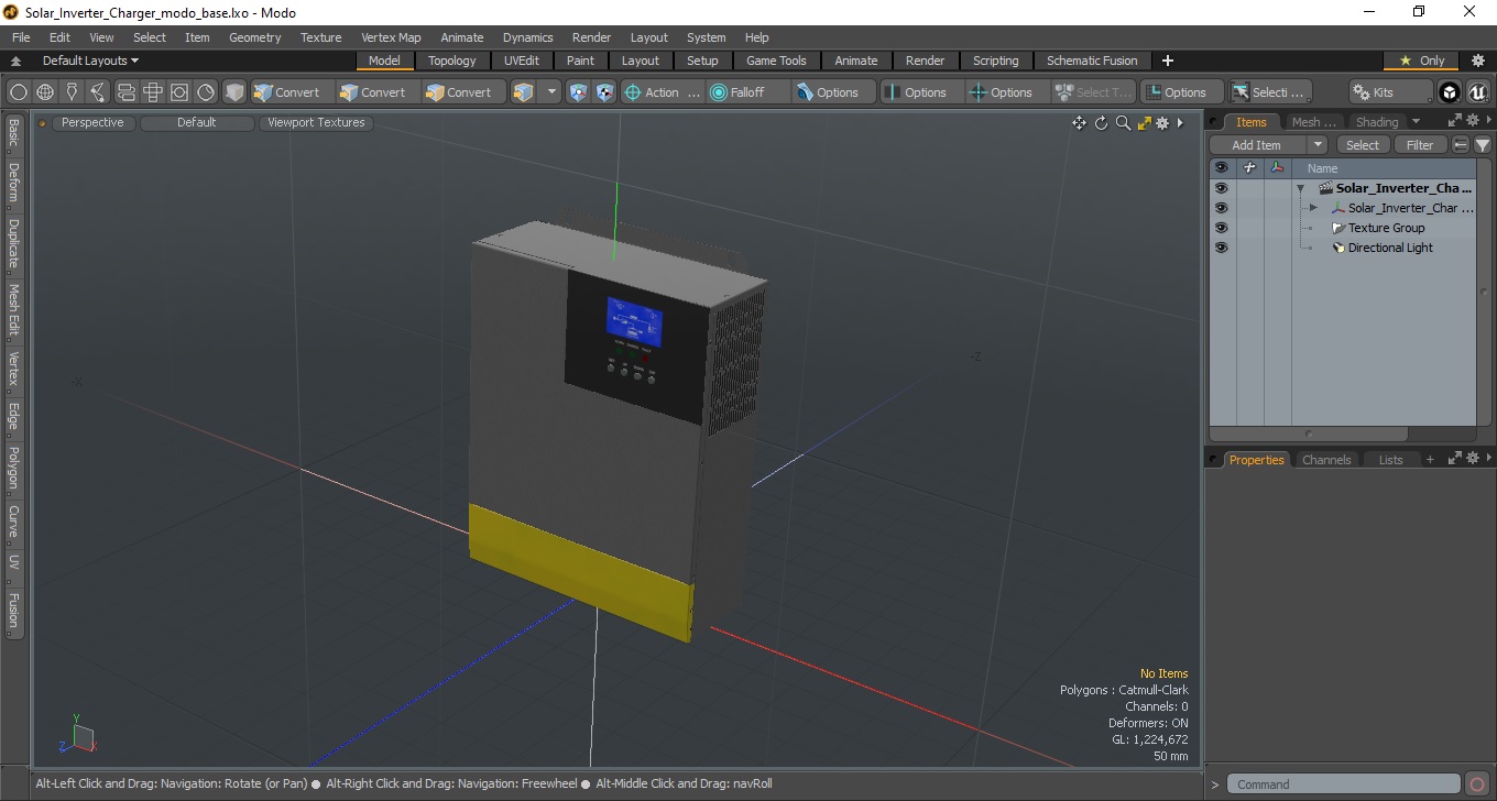 Solar Inverter Charger 3D