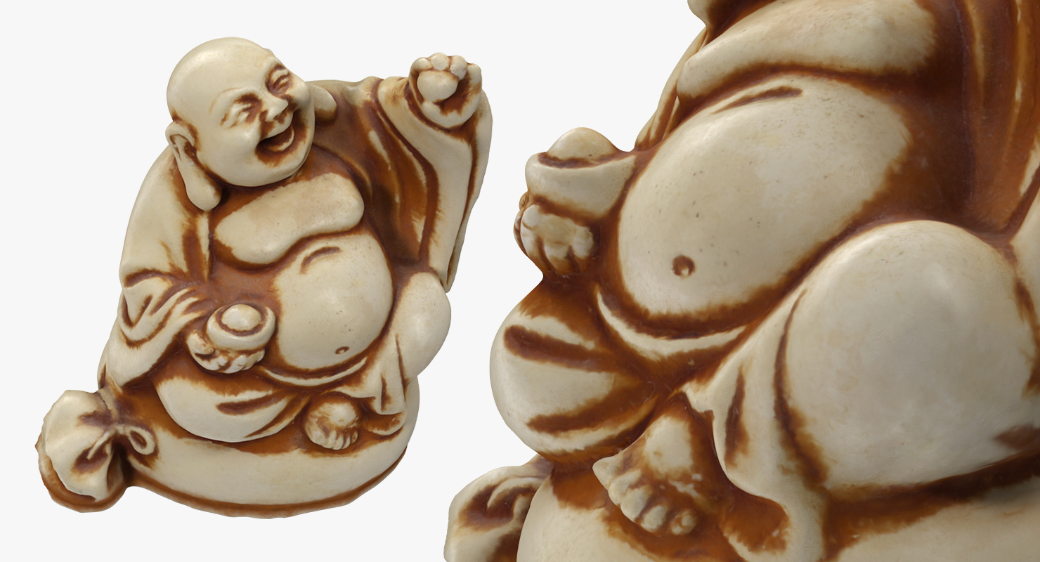 3D model Buddha Ivory Netsuke