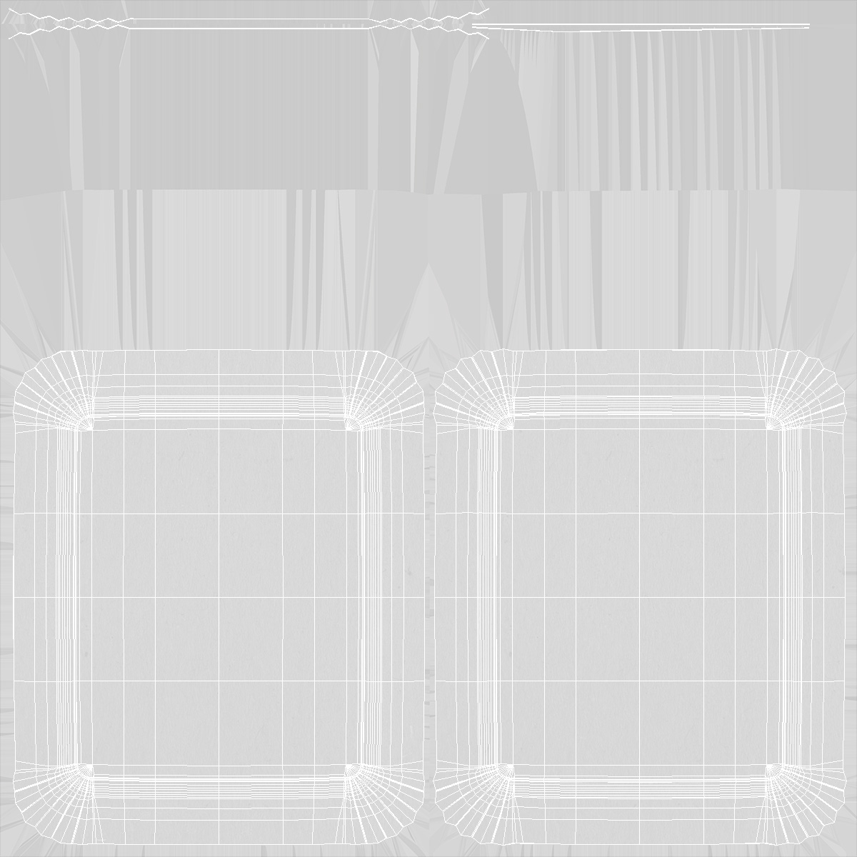 White Rectangle Paper Plate 3D