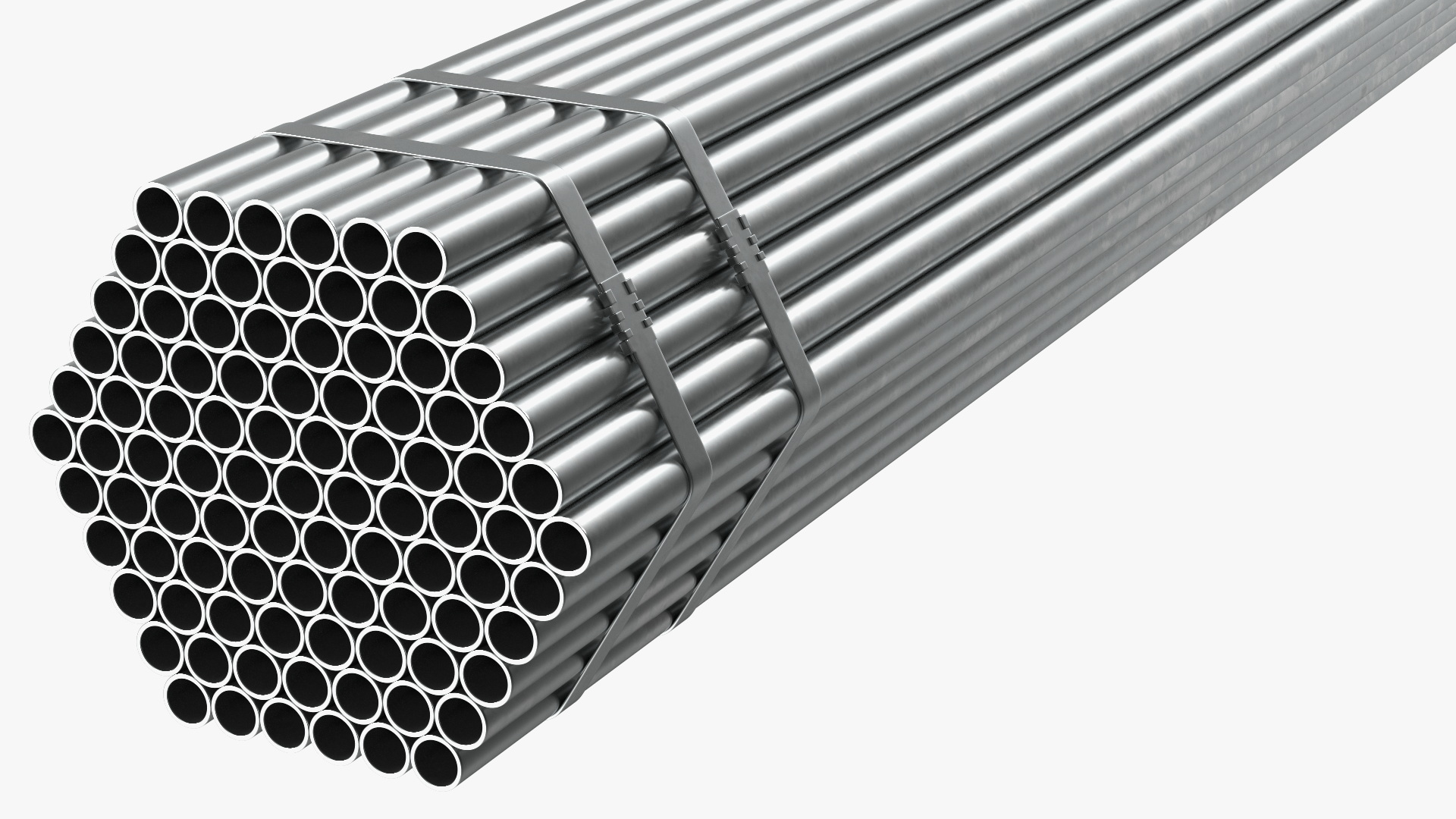 Thin Steel Pipes Bundle 6 Meters 3D