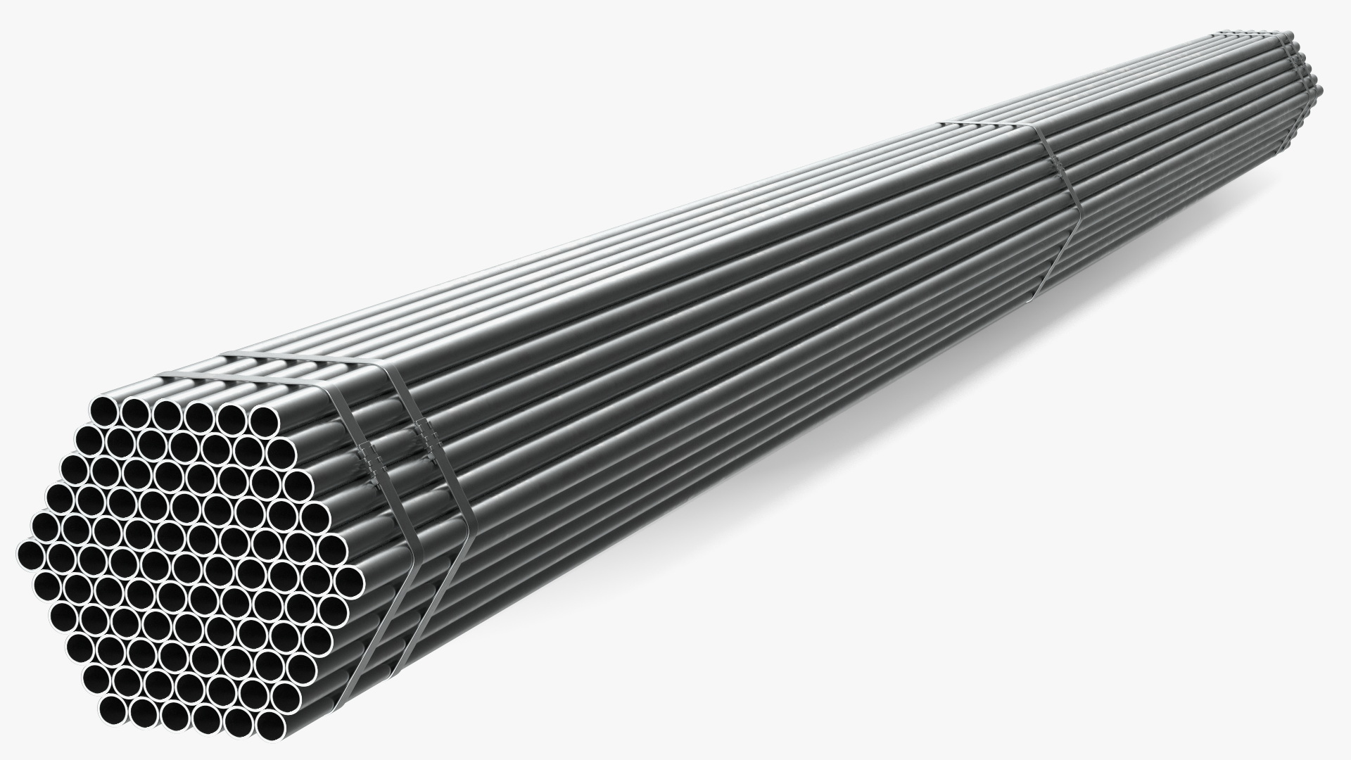 Thin Steel Pipes Bundle 6 Meters 3D