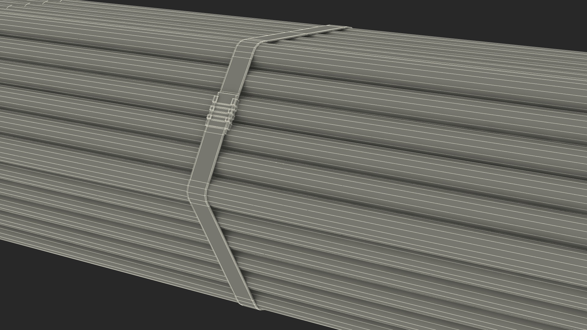 Thin Steel Pipes Bundle 6 Meters 3D