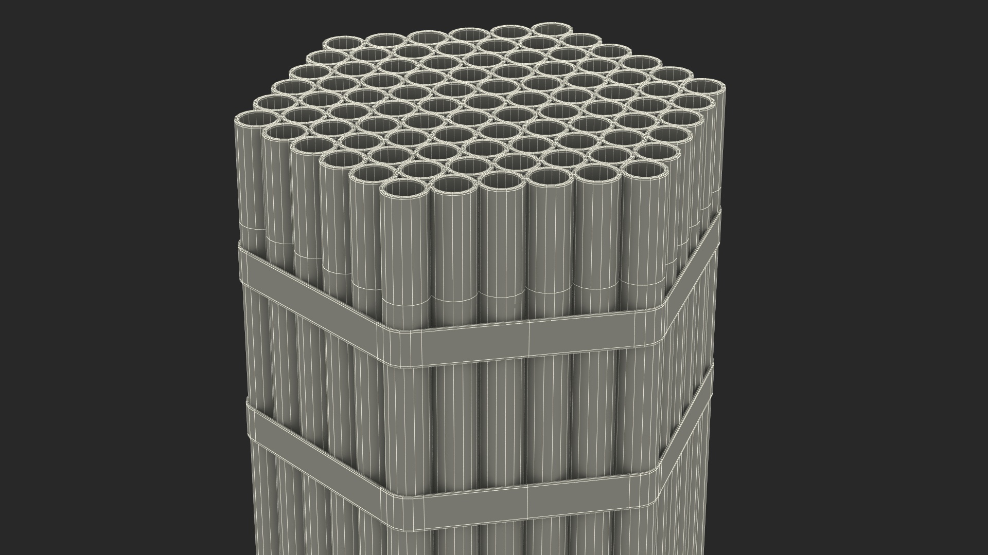 Thin Steel Pipes Bundle 6 Meters 3D