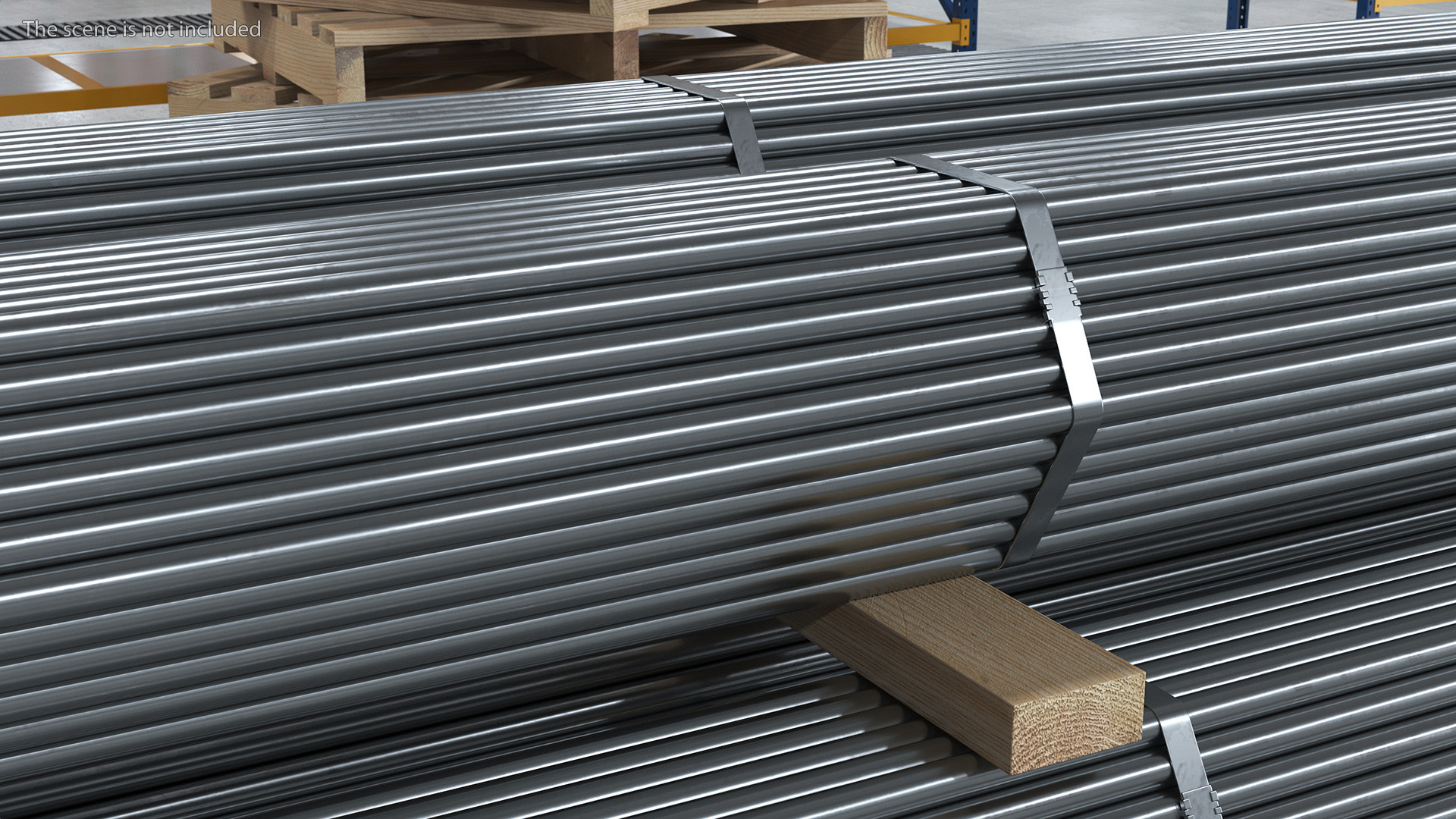 Thin Steel Pipes Bundle 6 Meters 3D