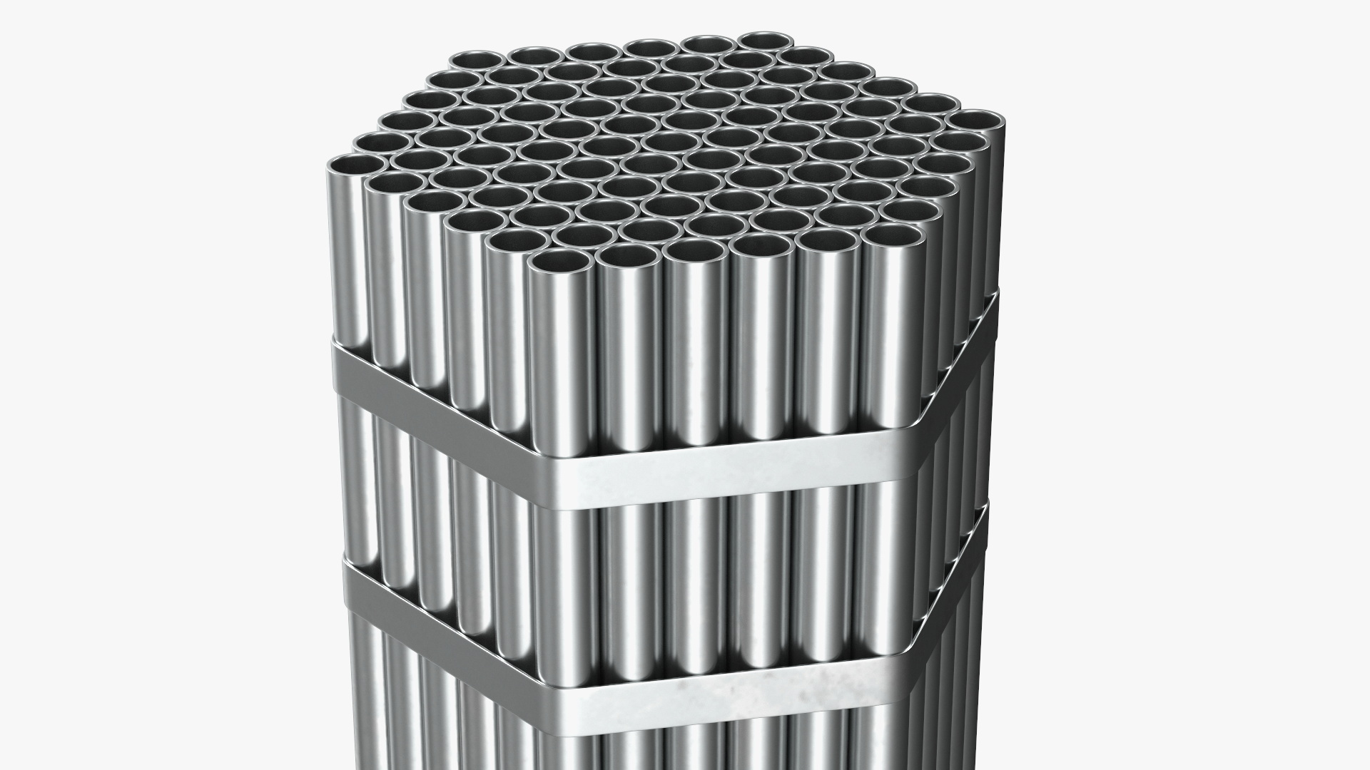 Thin Steel Pipes Bundle 6 Meters 3D