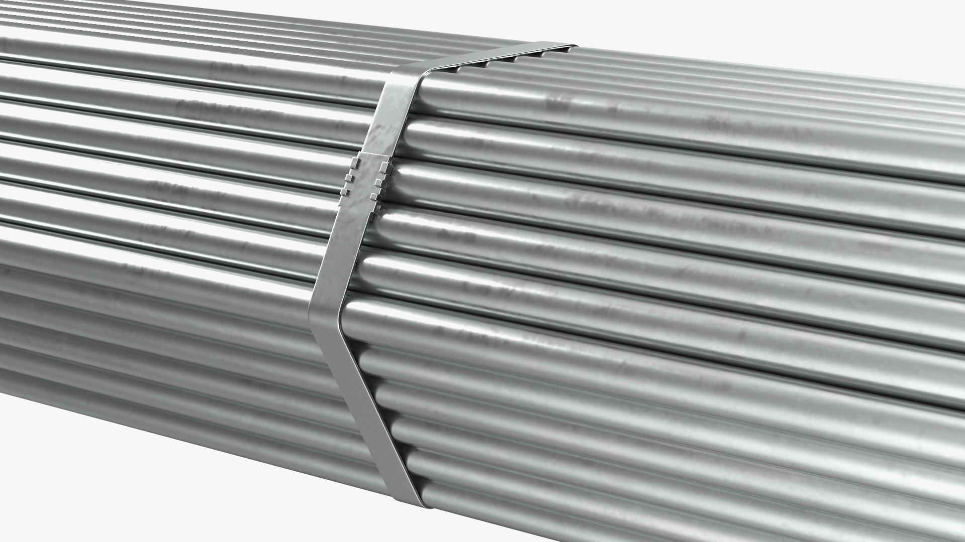 Thin Steel Pipes Bundle 6 Meters 3D