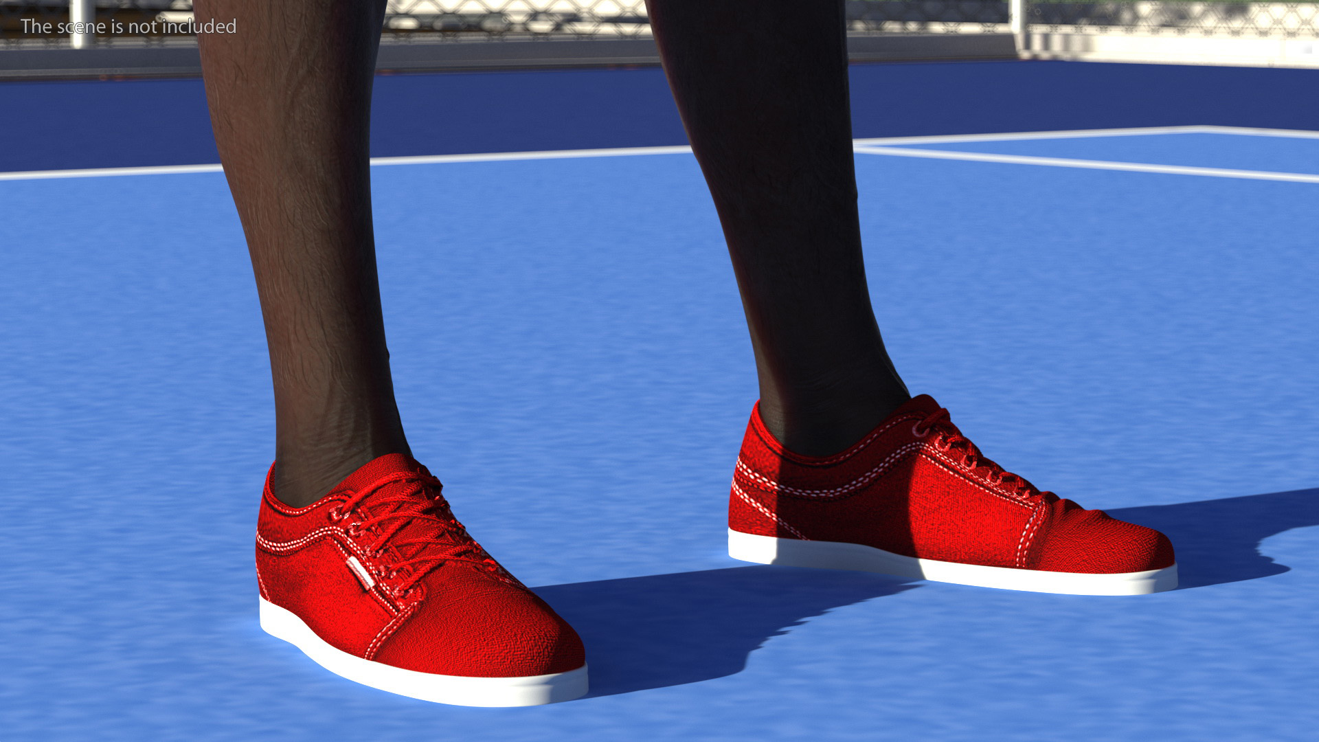 3D Elderly Afro American Man in Tennis Outfit Standing