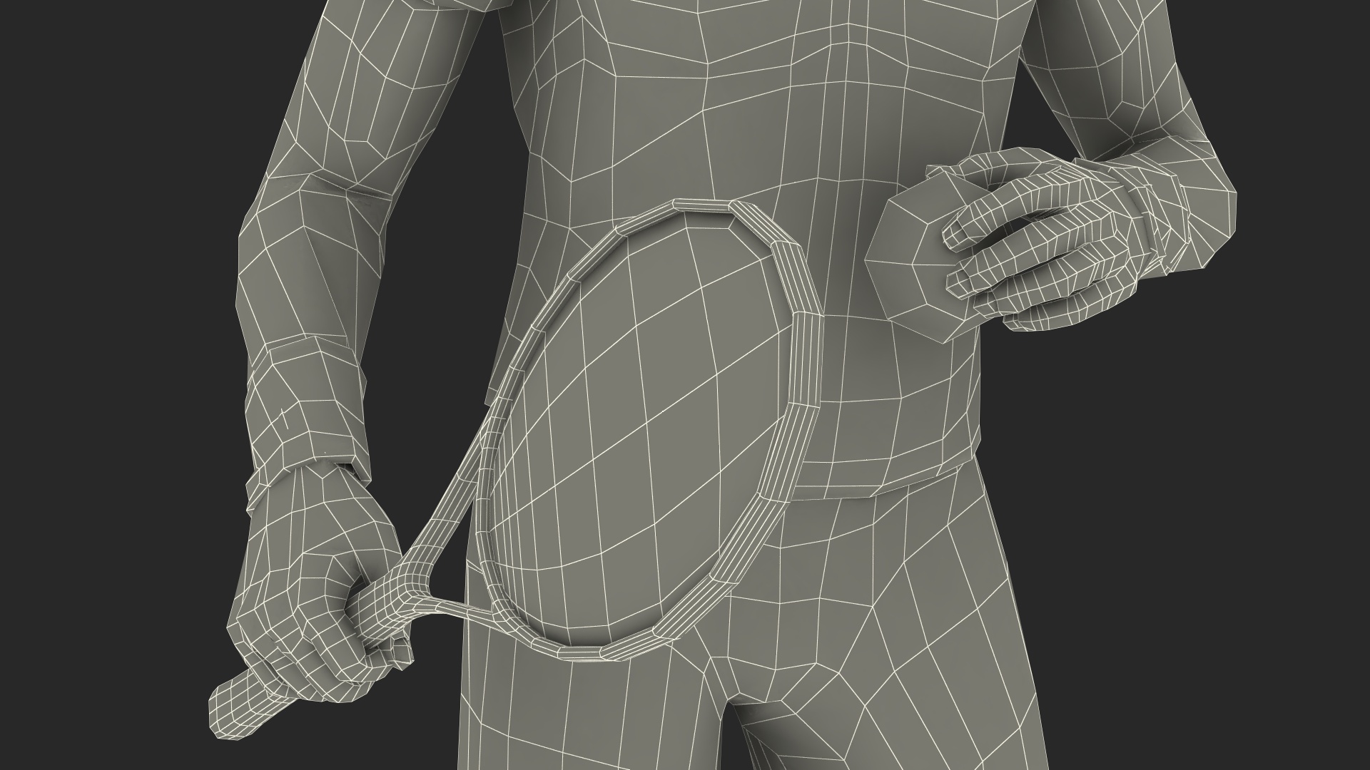 3D Elderly Afro American Man in Tennis Outfit Standing