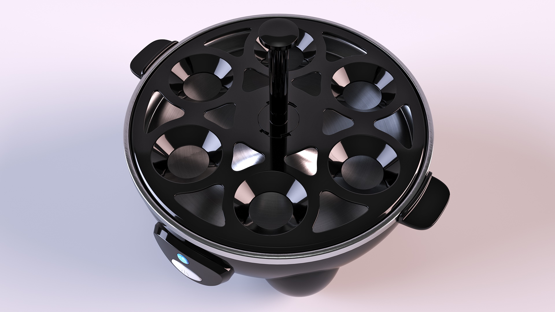 3D Black Egg Cooker