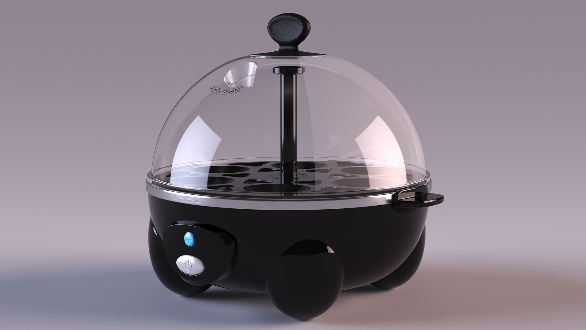 3D Black Egg Cooker