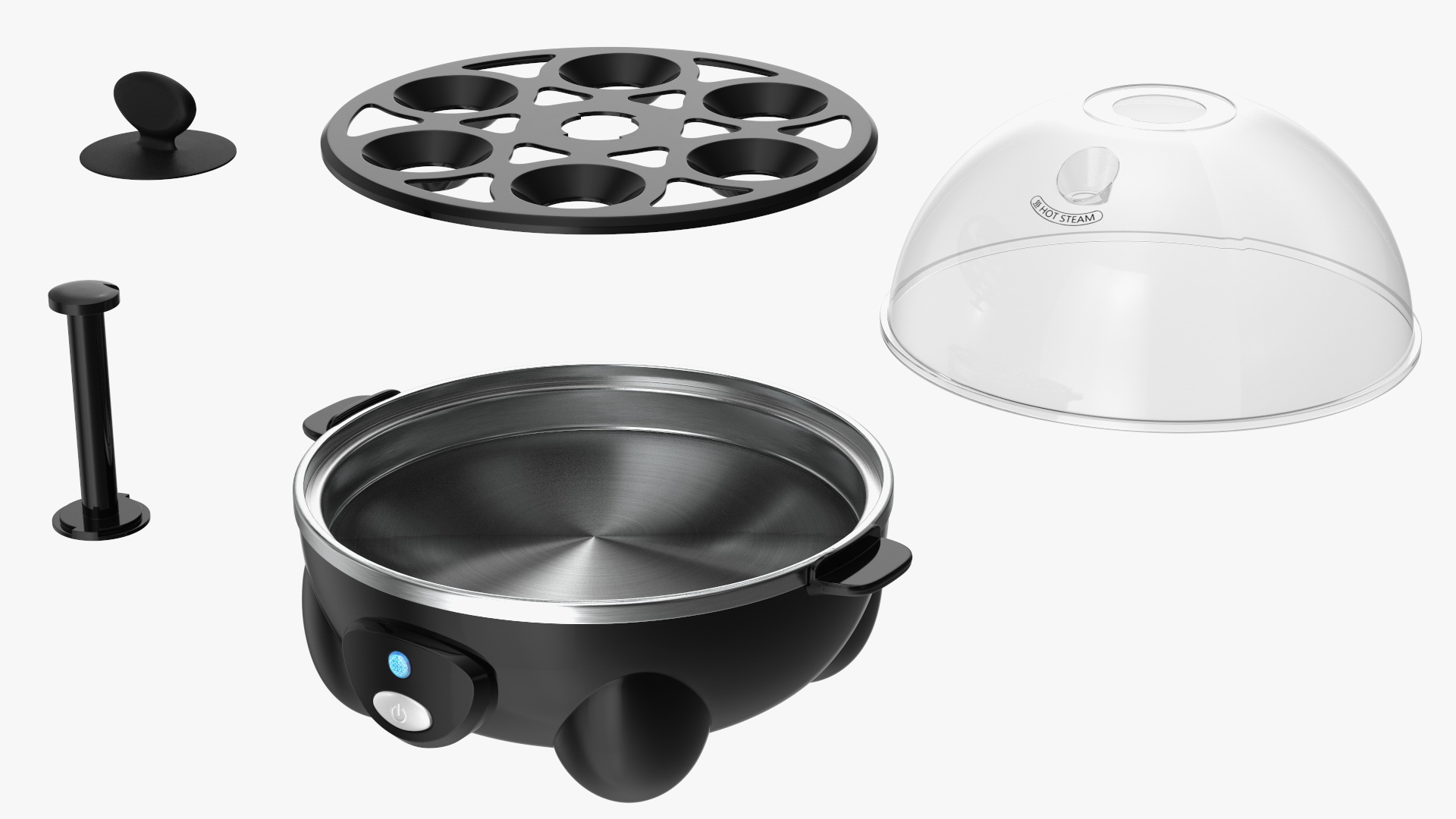 3D Black Egg Cooker