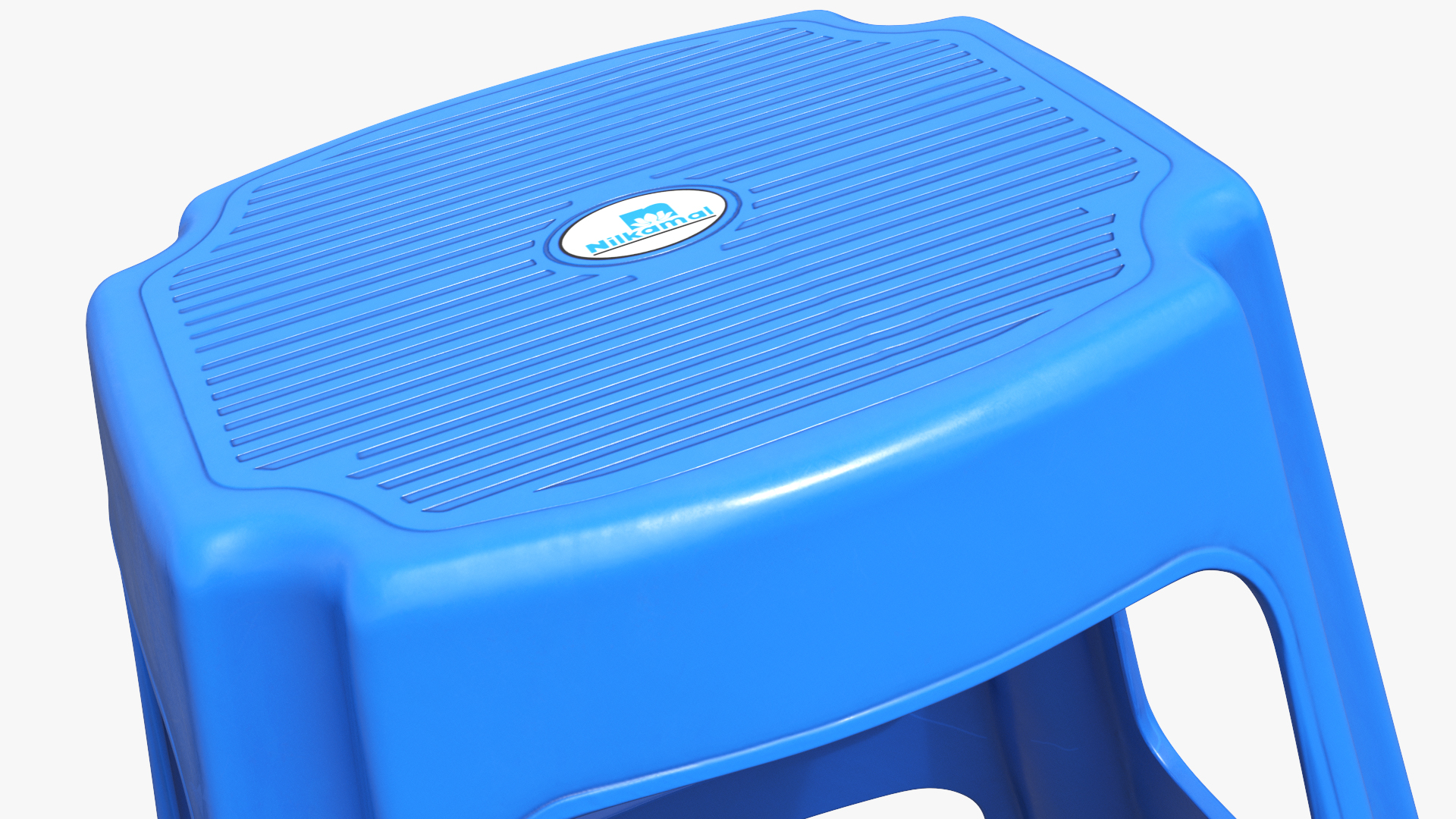 Nilkamal Plastic Stool Blue, view 5