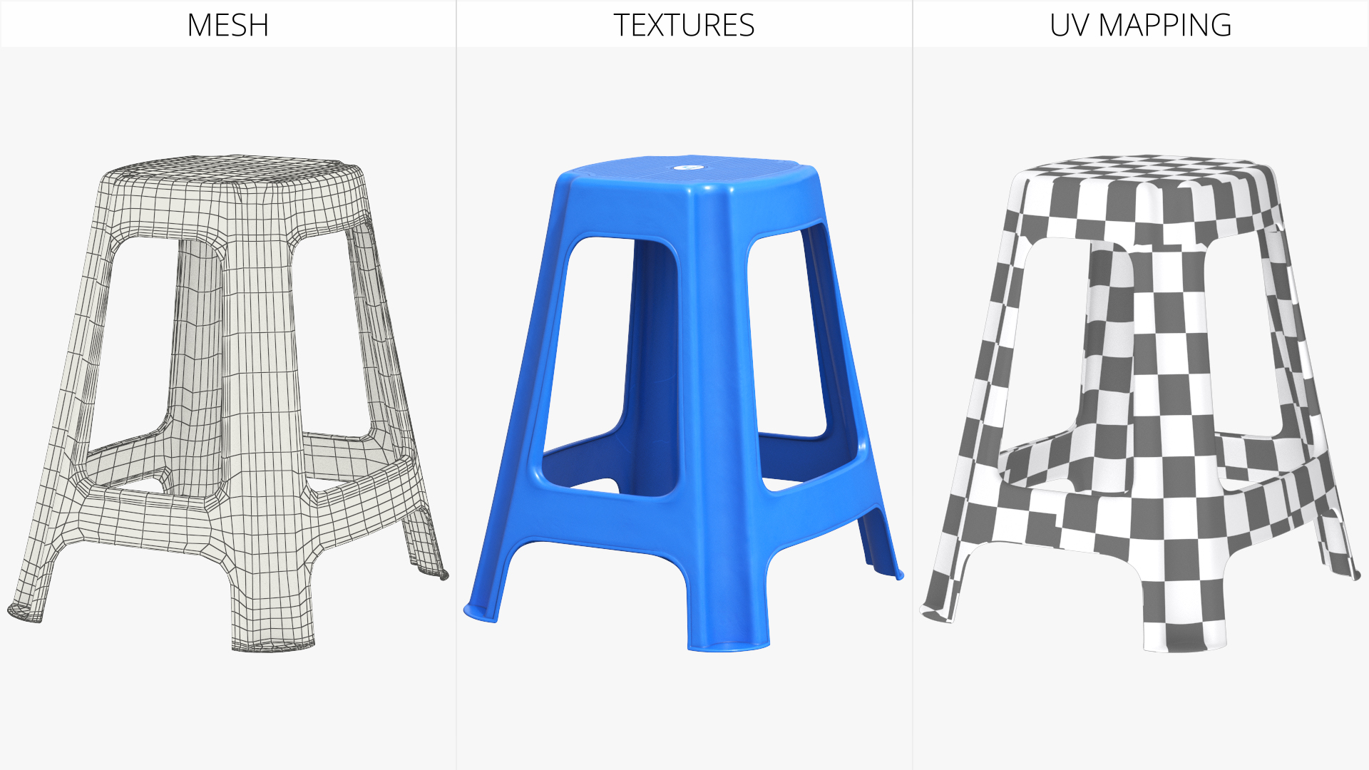 Nilkamal Plastic Stool Blue, view 8