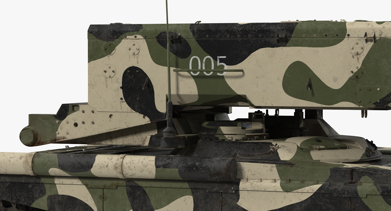 3D Russian 24 barrel Multiple Rocket Launcher TOS 1A Rigged