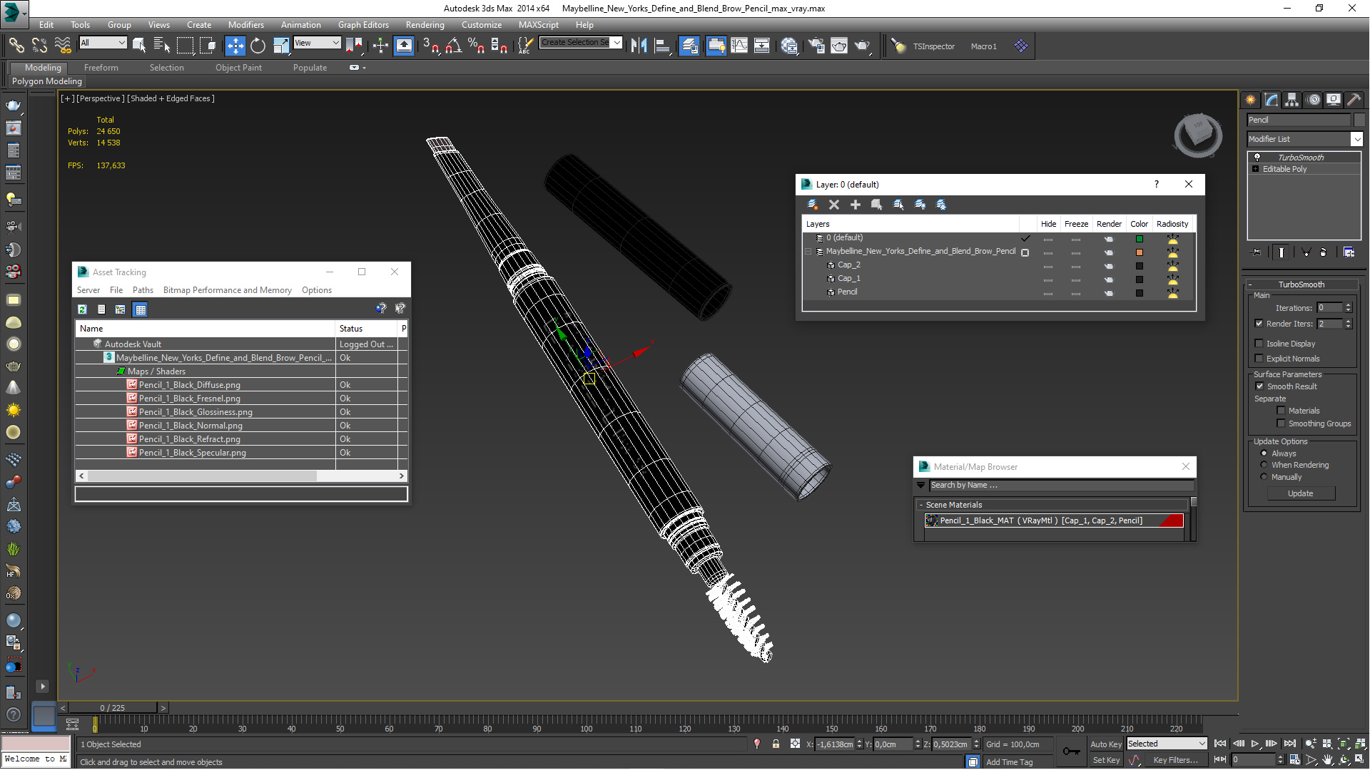 Maybelline New Yorks Define and Blend Brow Pencil 3D model
