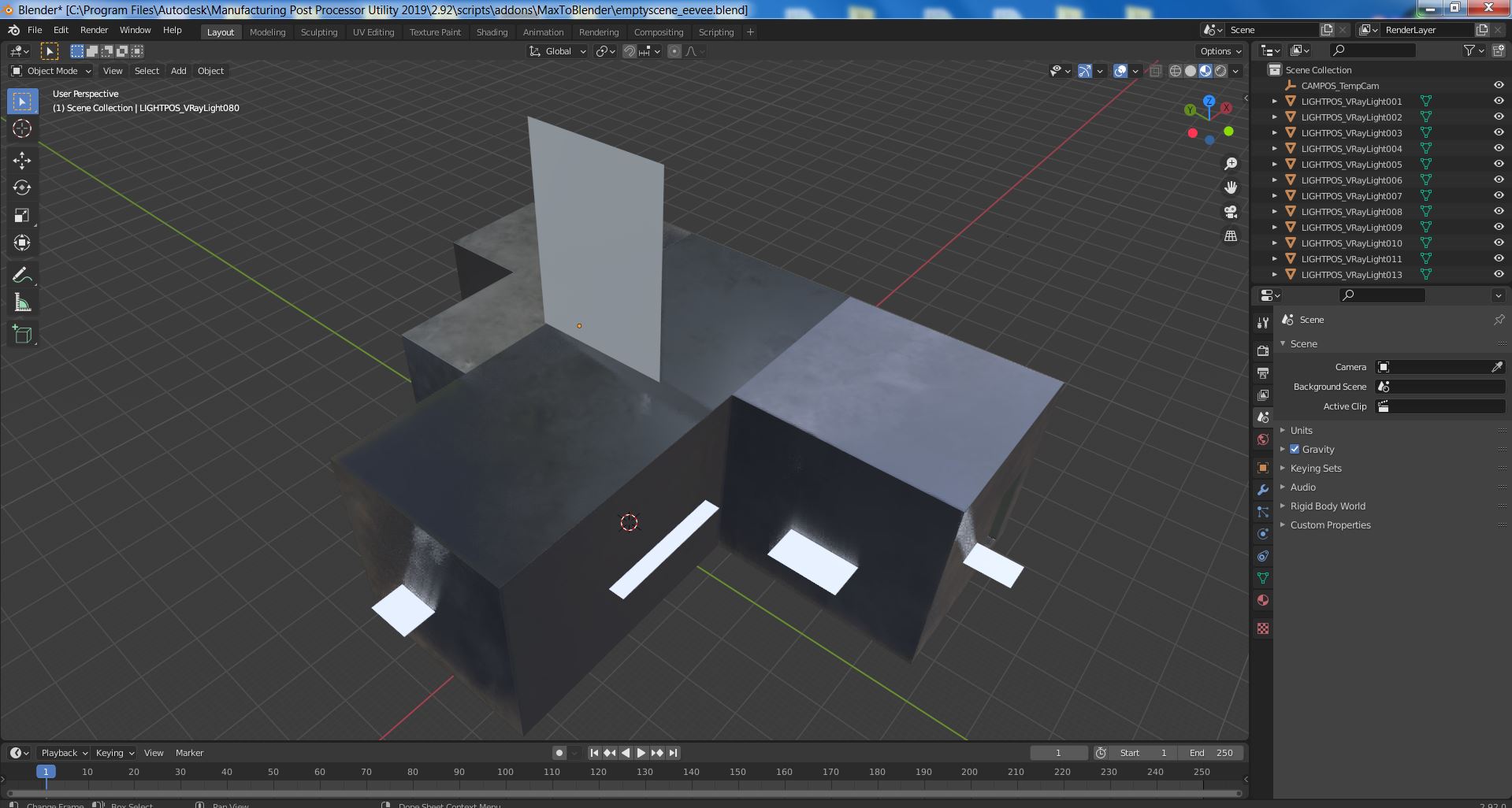 3D Pharmacy Store Interior Blue model