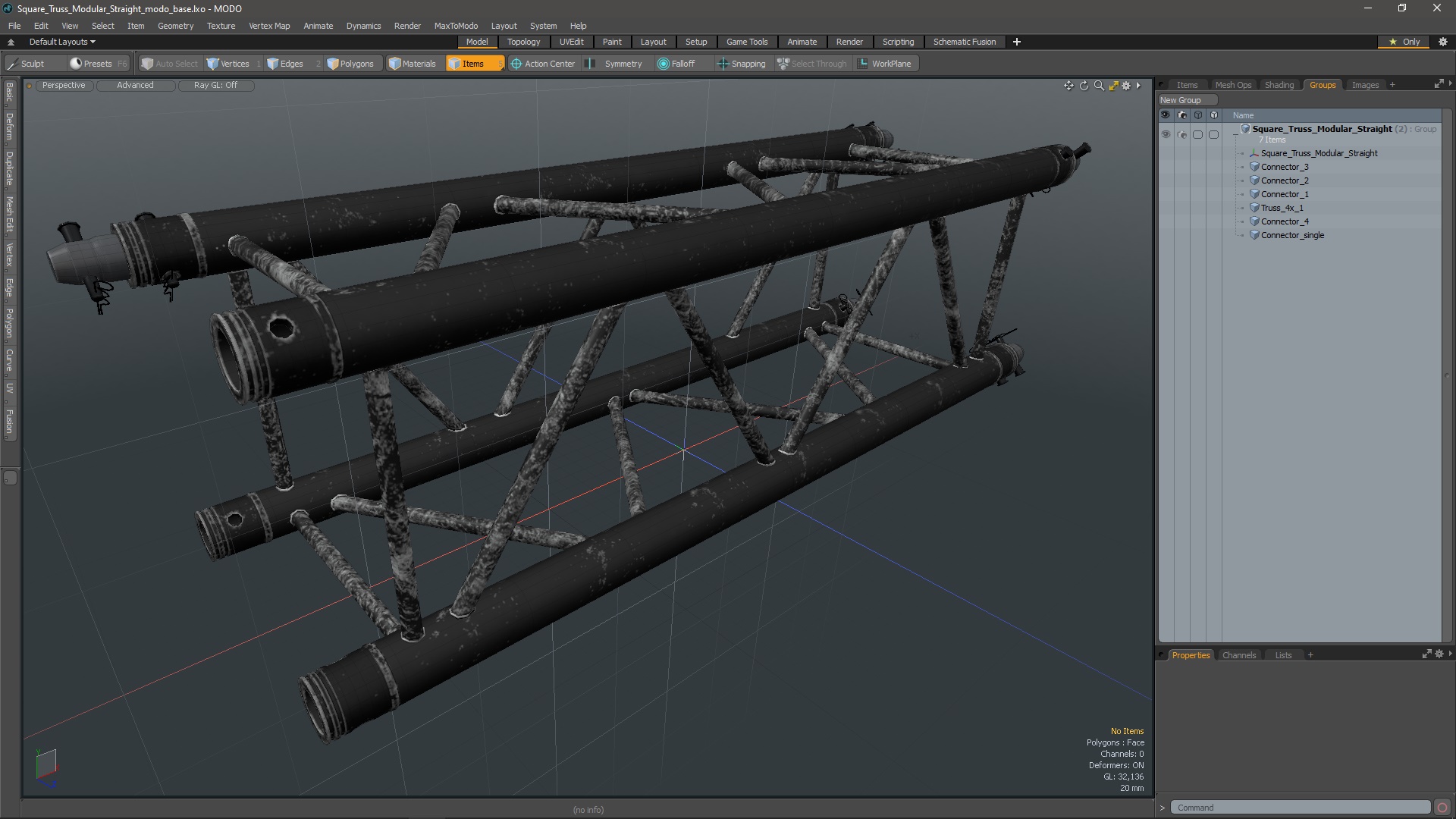Square Truss Modular Straight 3D model