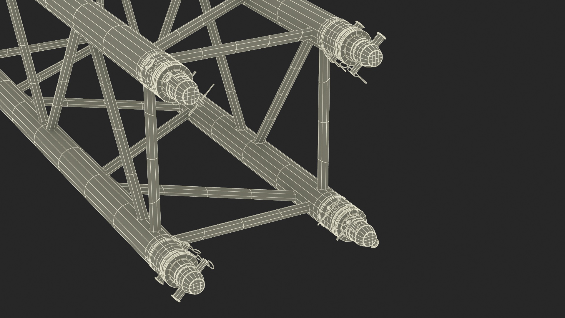 Square Truss Modular Straight 3D model