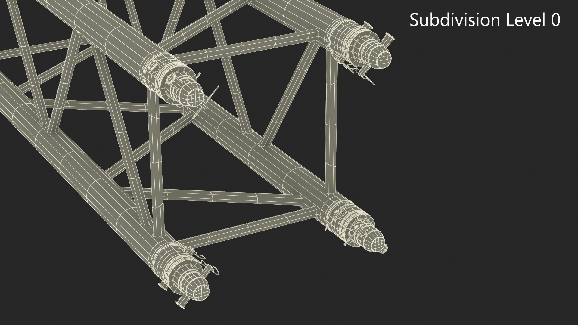 Square Truss Modular Straight 3D model