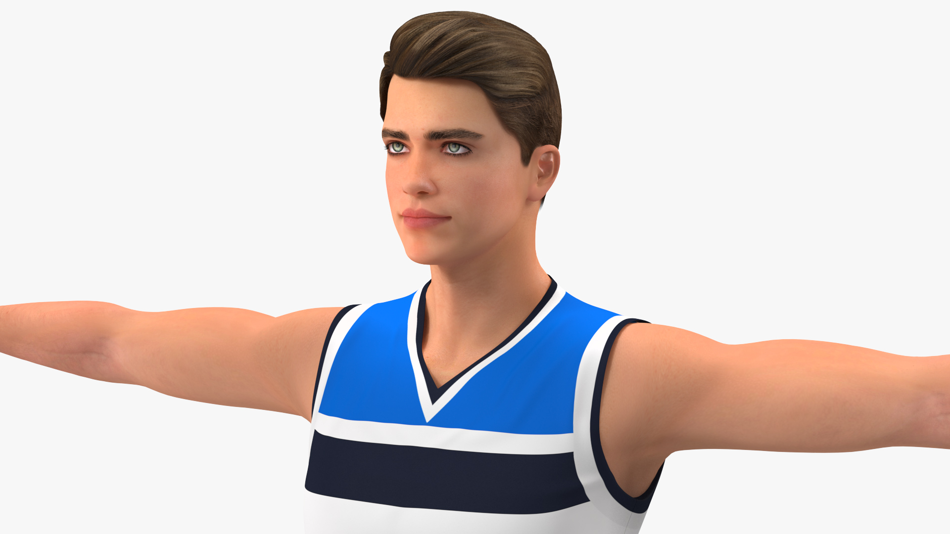 3D Teen Boy Basketball Rigged
