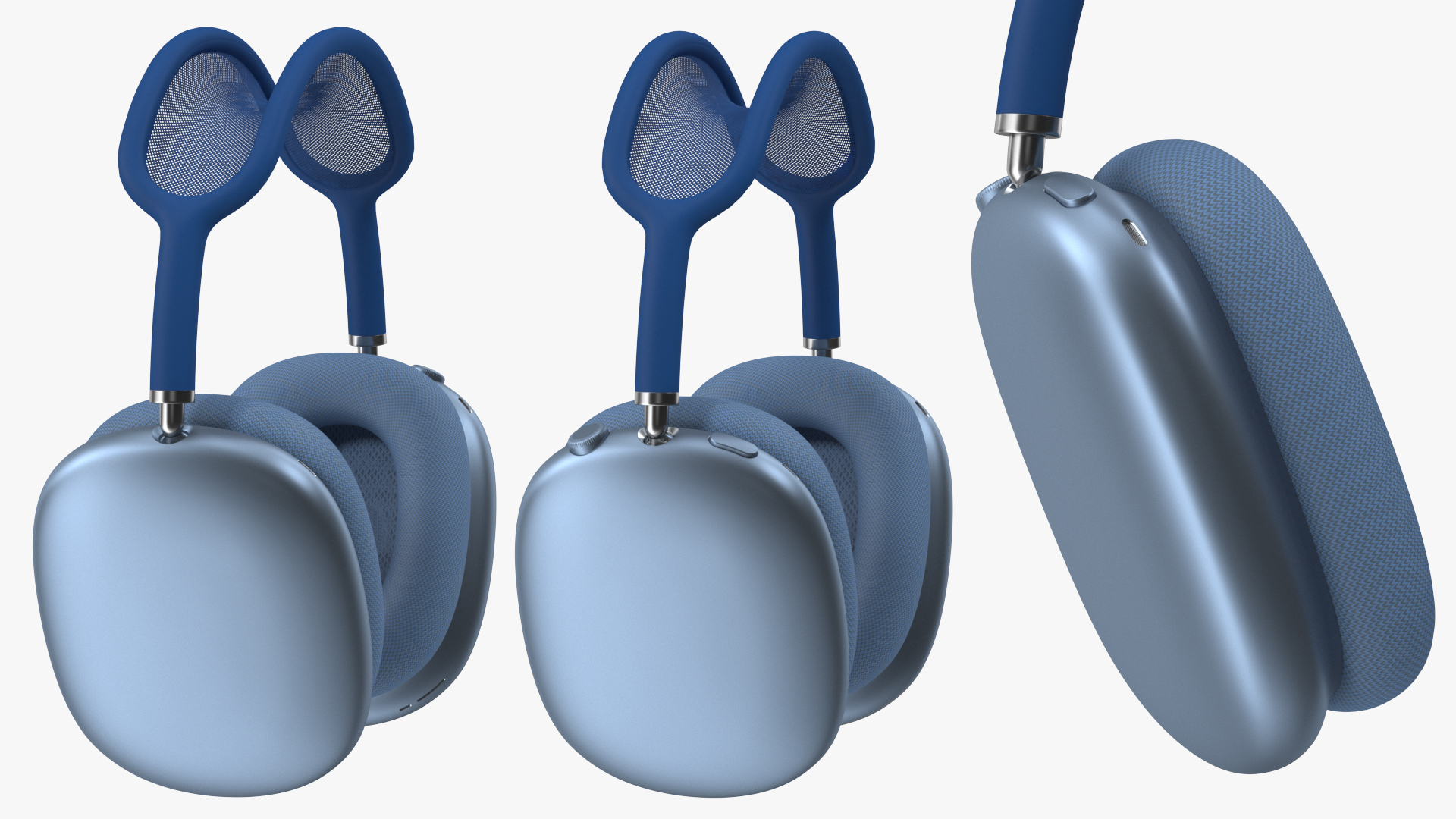 3D AirPods Max Headphones Sky Blue