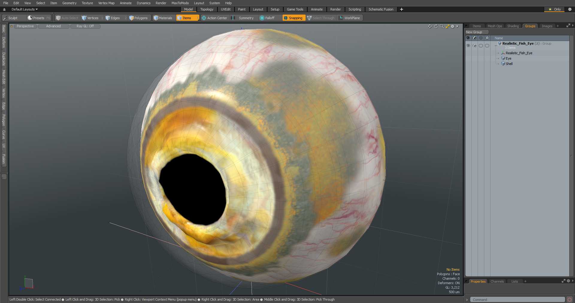 3D Realistic Fish Eye model