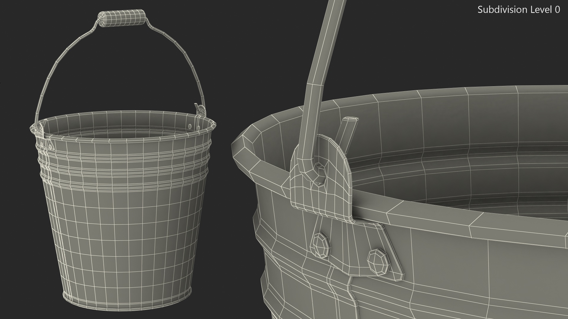 3D Blue Enamel Bucket 5L