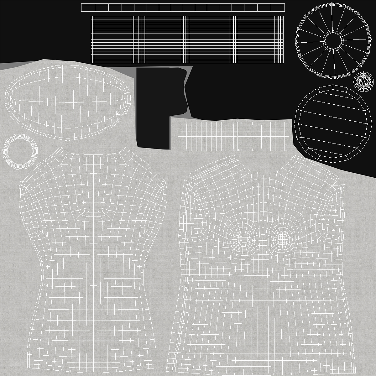 3D model Female Sewing Mannequin Torso with Stand