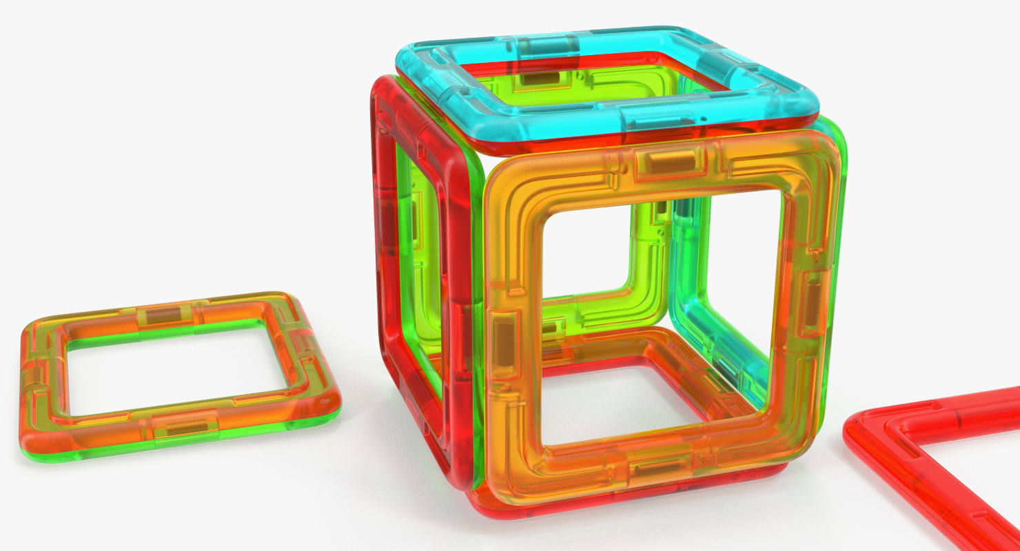 3D Magnetic Designer Toy Rectangles Set