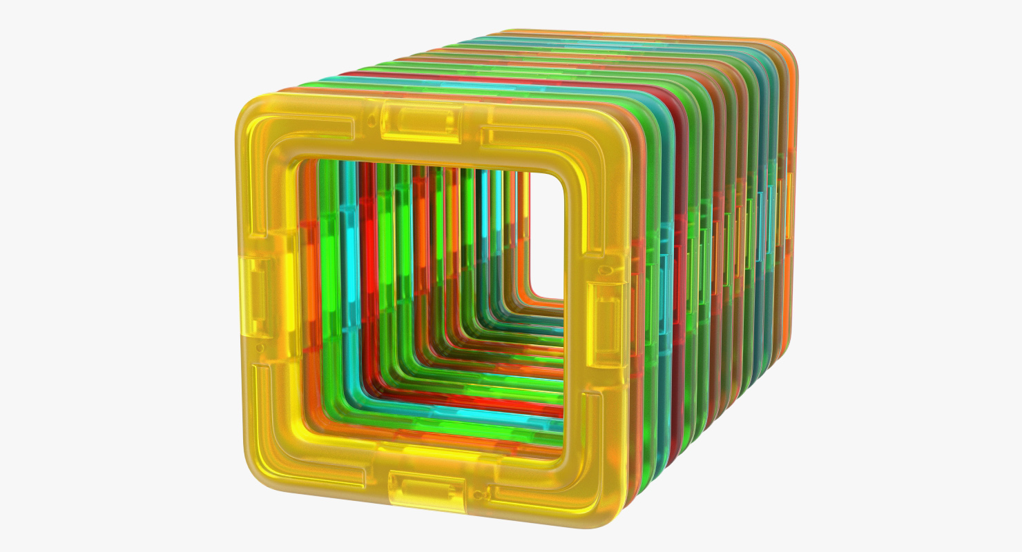 3D Magnetic Designer Toy Rectangles Set