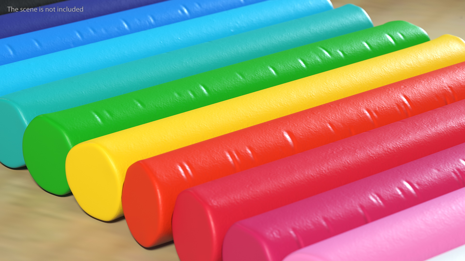 Rainbow Colors Plasticine Modeling Clay Bars 3D model