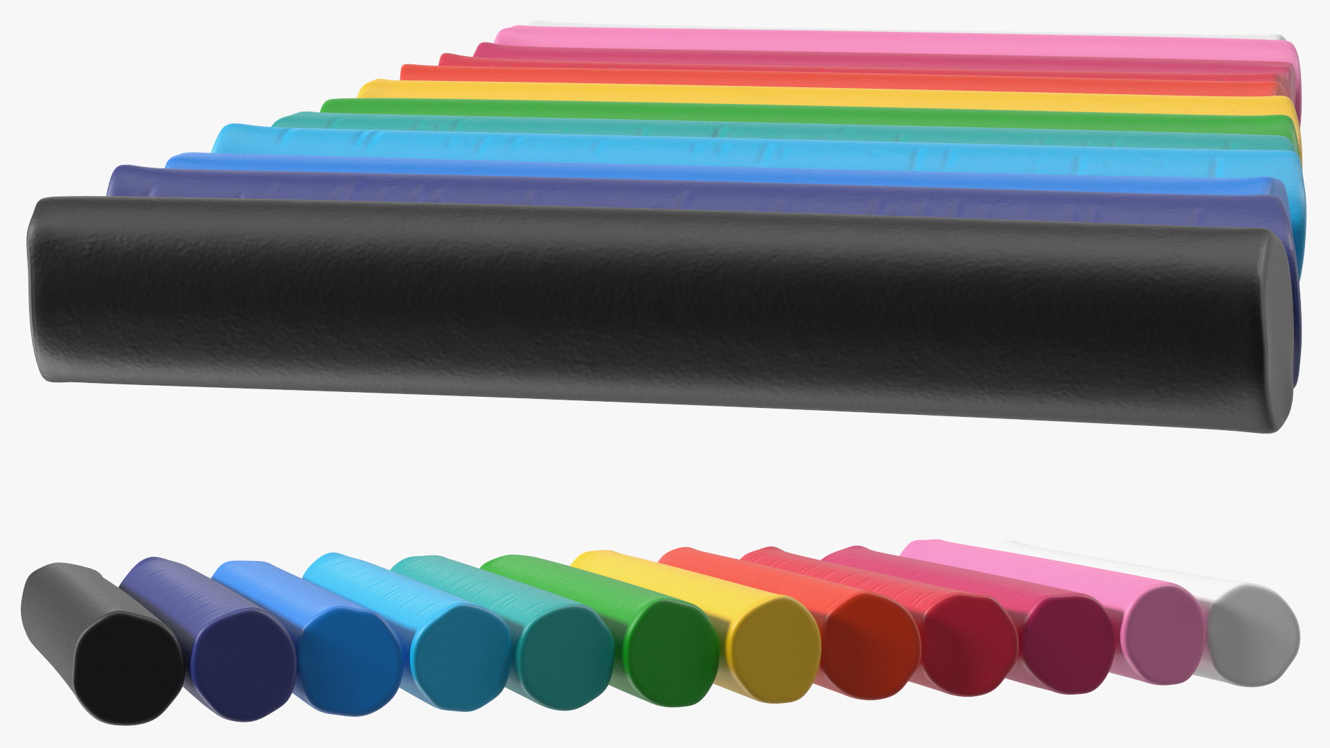 Rainbow Colors Plasticine Modeling Clay Bars 3D model