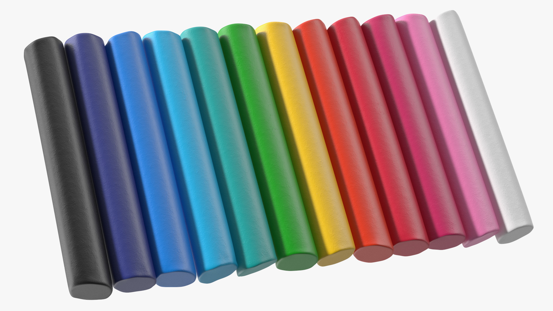 Rainbow Colors Plasticine Modeling Clay Bars 3D model