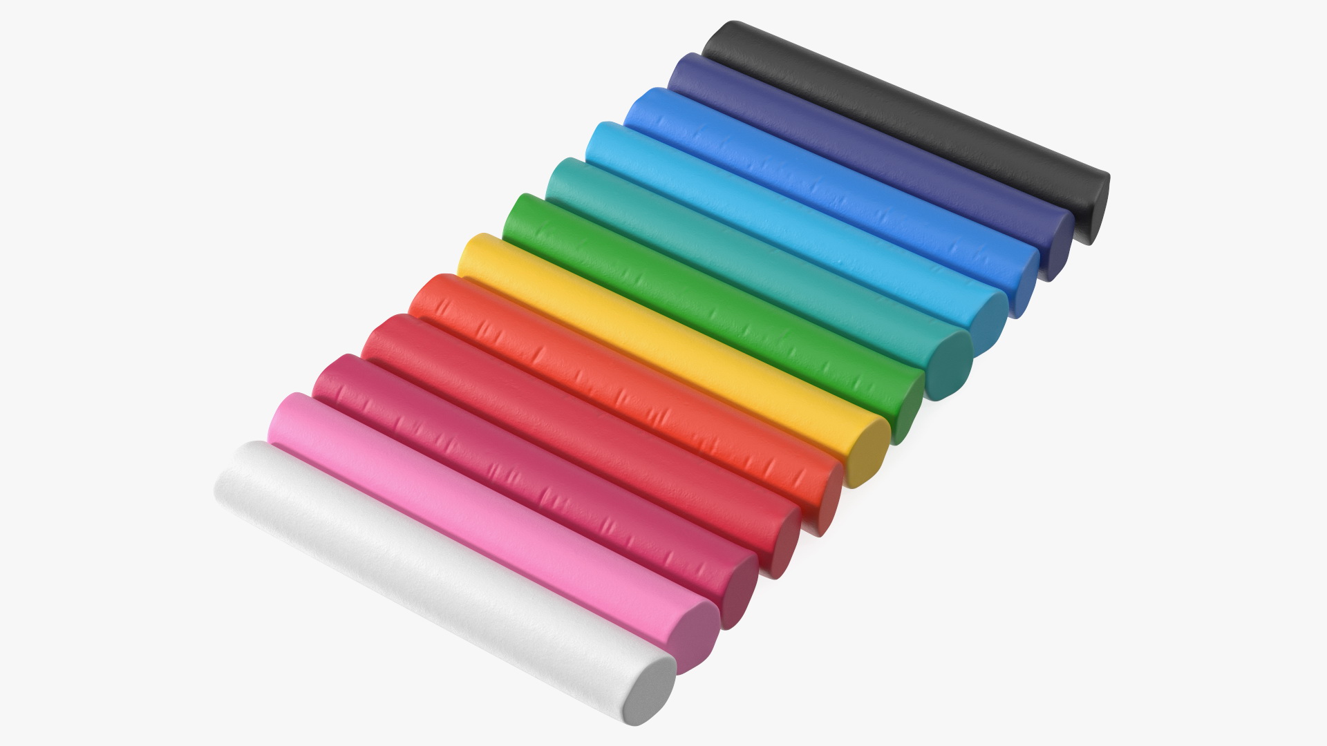 Rainbow Colors Plasticine Modeling Clay Bars 3D model